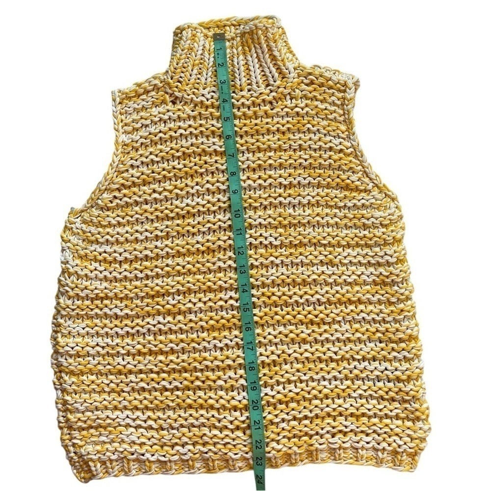Lafayette 148 yellow and white knit sweater size large. - Picture 9 of 13